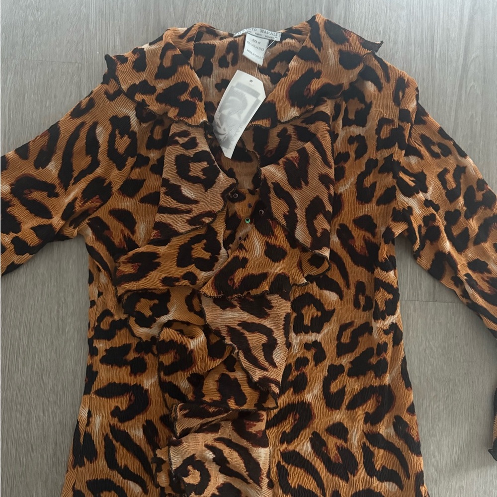 Alberto Makali Animal Print Blouse